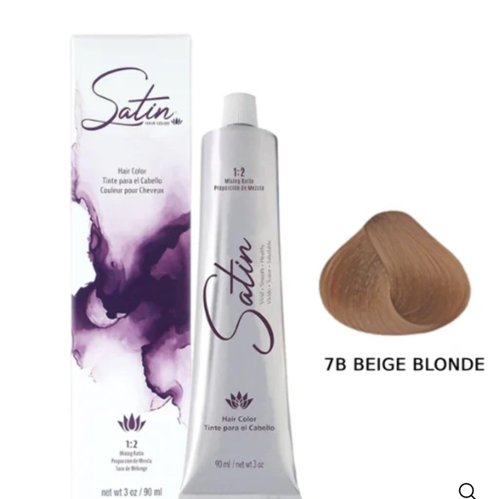 Satin Hair Color 7B-  Beige Blonde Permanent Hair Color